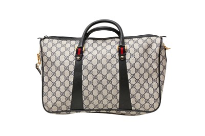 Lot 186 - Gucci Blue Supreme Monogram Web Large Tote