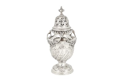 Lot 324 - A Victorian sterling silver sugar caster, London 1894 by William Comyns