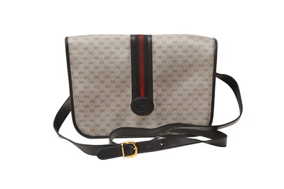 Lot 86 - A GUCCI BLUE SUPREME MONOGRAM WEB CROSSBODY BAG