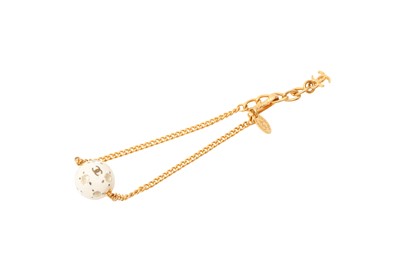 Lot 364 - Chanel White Ball CC Bracelet