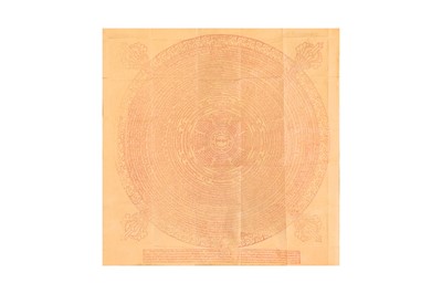 Lot 346 - A TIBETAN MANDALA OF MANTRAS