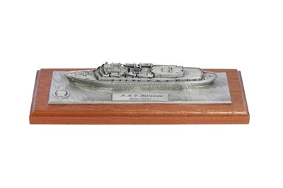 Lot 112 - BRITANNIA ROYAL YACHT PEWTER DESK PAPERWEIGHT MODEL SHIP