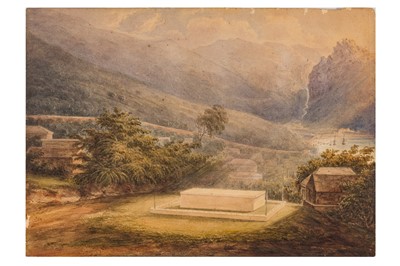 Lot 15 - British School.- The Valley of the Tomb [Napoleon’s first tomb, on St. Helena]