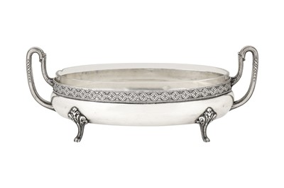 Lot 200 - An early 20th century German sterling standard silver and glass jardinière, Schwäbisch Gmünd circa 1910 by Wilhelm T Binder