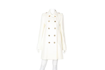 Lot 348 - Gucci Ivory Scuba Military Coat - Size 42