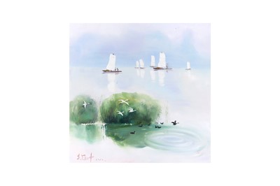 Lot 99 - MANNER OF WU GUANZHONG 吳冠中 （款）(Yixing, China, 1919-2010)