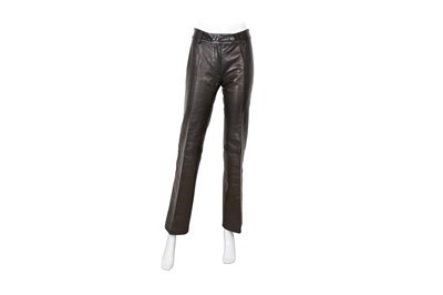 Lot 546 - Dolce & Gabbana Black Leather Trouser