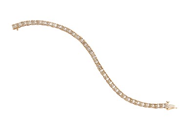 Lot 49A - A DIAMOND LINE BRACELET
