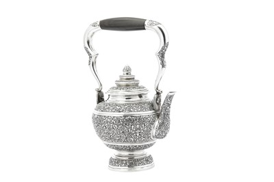 Lot 134 - An early 20th century Cambodian unmarked silver kettle / water pot (Kar Nam Ton), circa 1920