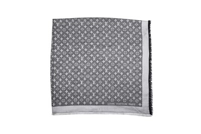 Lot 306 - Louis Vuitton Black Monogram Denim Shawl