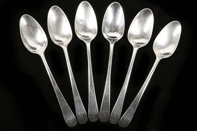 Lot 264 - Set of six antique George III Solid Sterling...