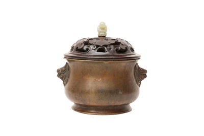 Lot 157 - A CHINESE BRONZE BOMBE CENSER