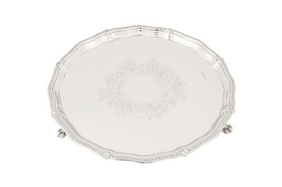 Lot 316 - A Victorian sterling silver salver, Sheffield 1897 by Frederick Wilson and Co