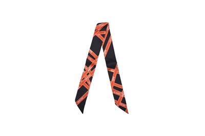Lot 520 - Hermes 'Bolduc' Print Silk Twilly