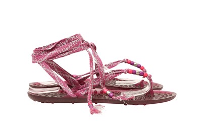Lot 51 - Jimmy Choo Pink Jelly Wrap Sandal - Size 41