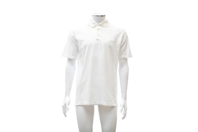 Lot 229 - Hermes Men's White Polo Shirt - Size M