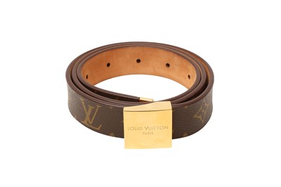 Lot 295 - Louis Vuitton Monogram Square Buckle Belt - Size 90