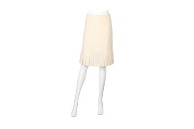 Lot 336 - Chanel Cream Stich Down Pleat Skirt
