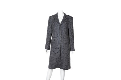 Lot 118 - Etro Grey Mohair Lace Coat - Size 44