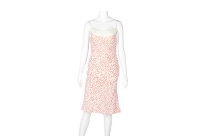 Lot 71 - Chloe Pink Ditsy Floral Silk Slip Dress