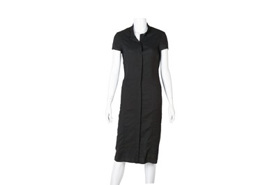 Lot 539 - Narciso Rodriguez Black Pinstripe Shirt Dress - Size UK 10