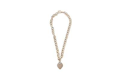 Lot 608 - Tiffany & Co Silver Chain Link Heart Necklace