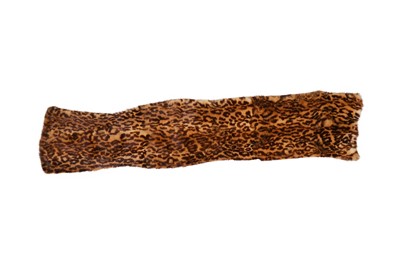 Lot 233 - Roberto Cavalli Brown Fur Leopard Print Scarf