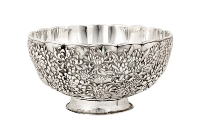 Lot 169 - A late 19th / early 20th century Japanese silver bowl, Yokohama circa 1900 by Watanabe