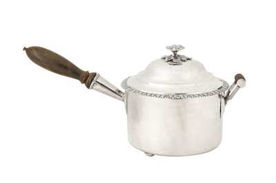 Lot 87 - A mid- 19th century Indian colonial silver curry pan, Calcutta circa 1850 by Lattey Brothers and Co (active 1843-55)
