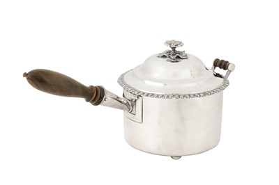 Lot 87 - A mid- 19th century Indian colonial silver curry pan, Calcutta circa 1850 by Lattey Brothers and Co (active 1843-55)