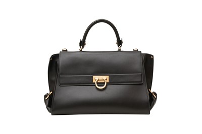 Lot 443 - Salvatore Ferragamo Black Sofia Top Handle Bag