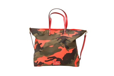 Lot 437 - Valentino Khaki Camouflage Rockstud Reversible Tote
