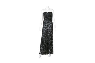 Lot 381 - Ralph Lauren Black Sequin Strapless Gown