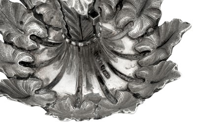 Lot 65 - A Victorian sterling silver ‘naturalistic’ taper chamberstick, Birmingham 1851 by Yapp and Woodward
