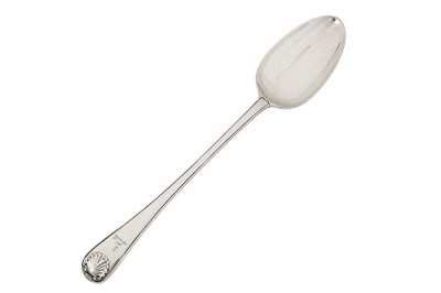 Lot 226 - A Victorian sterling silver basting spoon, London 1856 by George Adams of Chawner and Co