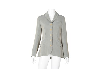 Lot 479 - Hermes Beige Stripe Blazer - Size 36