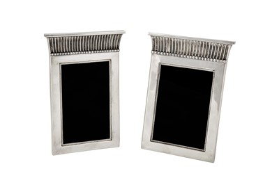 Lot 172 - A modern pair of Persian sterling silver photograph frames