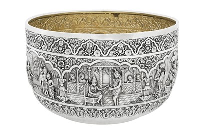 Lot 106 - A fine late 19th / early 20th century Anglo - Indian silver bowl, Calcutta, Bhowanipore circa 1900 by Goopee Nath Dutt