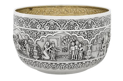 Lot 106 - A fine late 19th / early 20th century Anglo - Indian silver bowl, Calcutta, Bhowanipore circa 1900 by Goopee Nath Dutt
