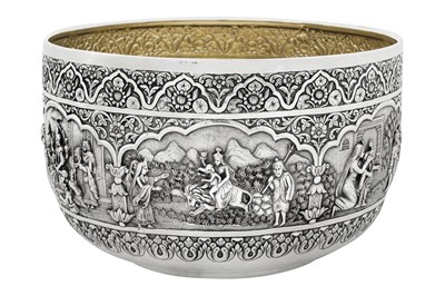 Lot 106 - A fine late 19th / early 20th century Anglo - Indian silver bowl, Calcutta, Bhowanipore circa 1900 by Goopee Nath Dutt