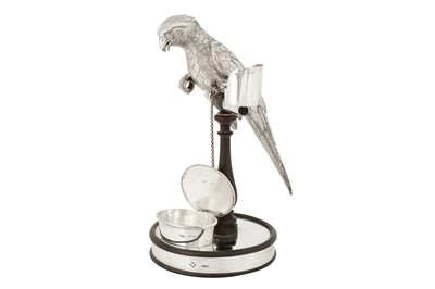 Lot 55 - A Victorian sterling silver novelty desk tidy, London 1862 by James Charles Edington