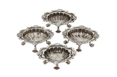 Lot 416 - A pair of George II provincial sterling silver salts, Newcastle circa 1740 by William Beilby and Jonathan Bainbridge (active 1738-41)