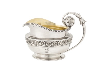 Lot 377 - A George III sterling silver milk jug, London 1812 by Benjamin Smith II and James Smith III (reg. 23rd Feb 1809 – terminated by 14th Oct 1812)