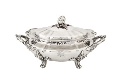 Lot 344 - A Victorian sterling silver sauce tureen, Sheffield 1846 by Samuel Roberts & Co
