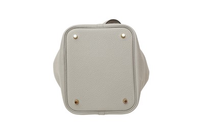 Lot 108 - Hermes Gris Mouette Clemence Picotin Lock 22