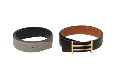 Lot 437 - Hermes Black Box Rider Belt - Size 75 and 80