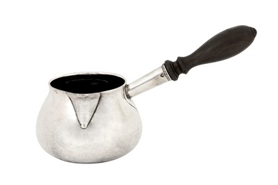Lot 459 - A George II sterling silver brandy pan, London 1729 probably William Fleming (Grimwade 3874)