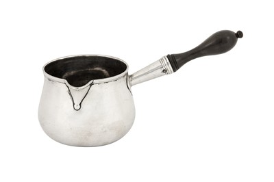 Lot 427 - A George III sterling silver brandy pan, London 1789 maker’s mark obscured