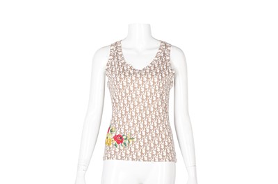 Lot 280 - Christian Dior Beige Oblique Vest Top - Size 40