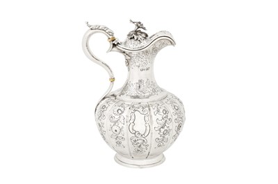 Lot 340 - An early Victorian sterling silver claret jug or ewer, London 1837 Edward Farrell